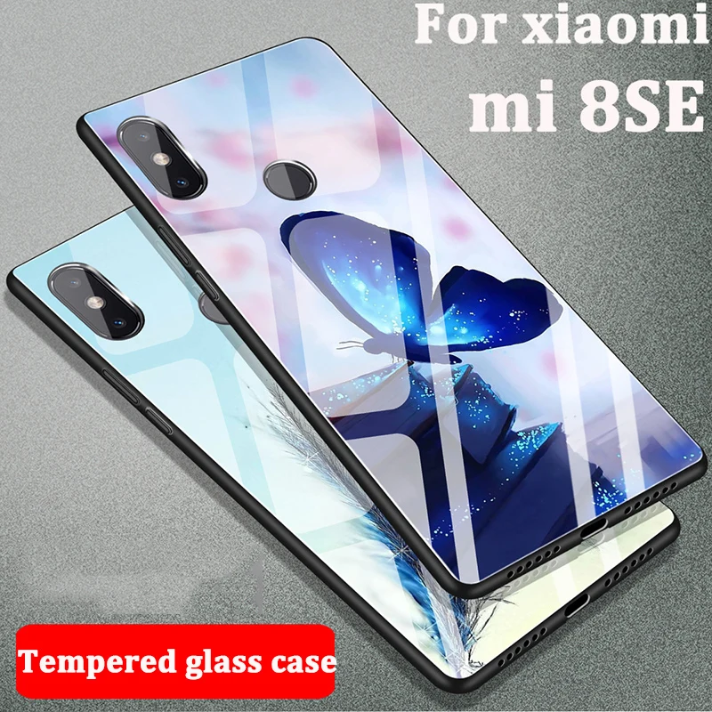 Закалённое Защитное стекло для Xiaomi mi 8 SE чехол 8SE основа случаях телефон крышка