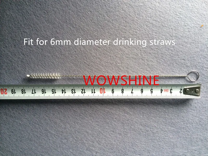Free shipping 100pcs/lot Straw brush nylon catheter stainless steel straw 17.5cm fit for 5mm or 6mm diameter straws | Дом и сад