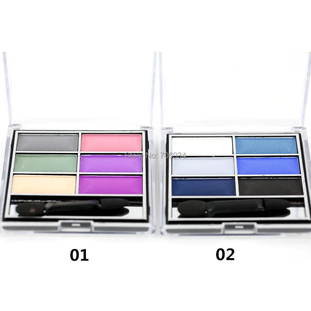 Палетка теней для век матовых макияж 6 цветов полноразмерная сетка 7 2 г BP6711 1 шт. |