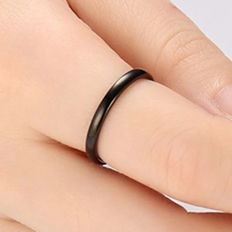 ELSEMODE титановые стальные антиаллергенные гладкие обручальные кольца из розового