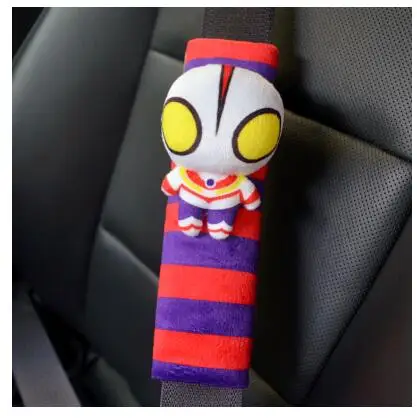 Фиолетовый 1 пара 22 см мультфильм doraemon Crayon Shin-chan Sakura momoko Ultraman fox покрытие ремня безопасности автомобиля мягкая игрушка - Цвет: Фиолетовый