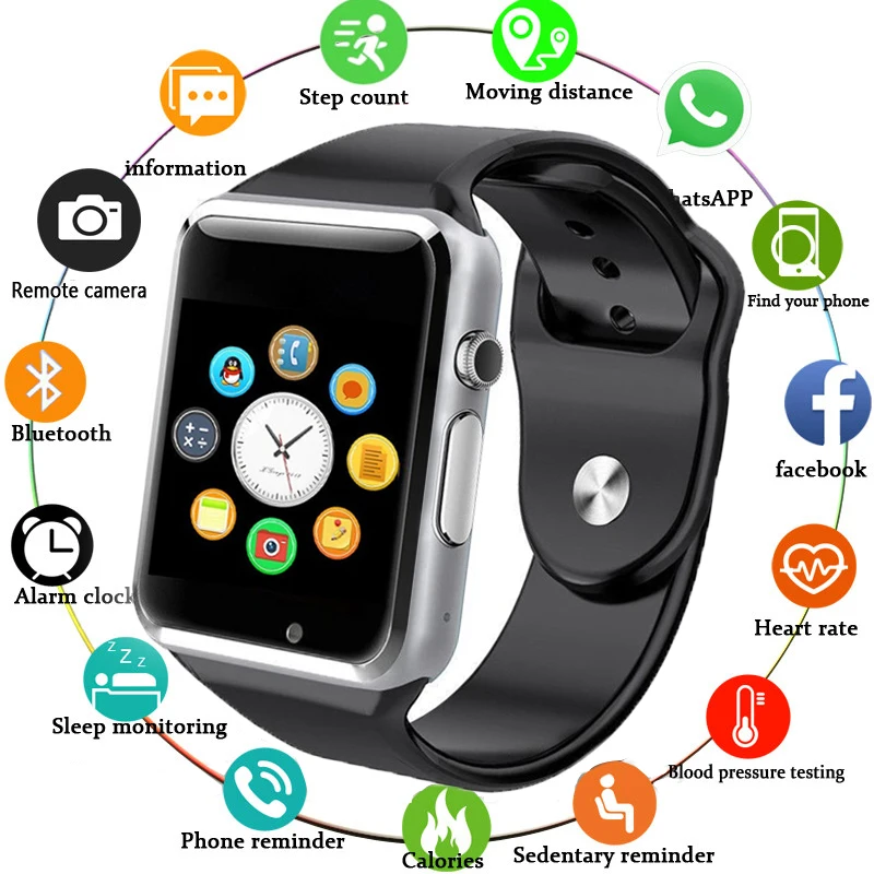 Бесплатная доставка наручные часы Bluetooth Smart Watch Sport шагомер с SIM Камера умные для