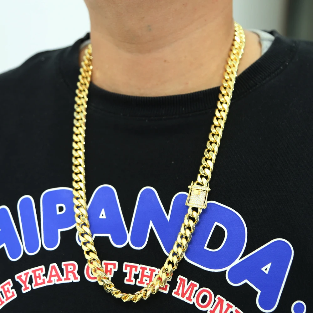Цепочка мужская с кубинскими звеньями 24/28 дюймов|chain necklace|hip hop blingcuban link chain |