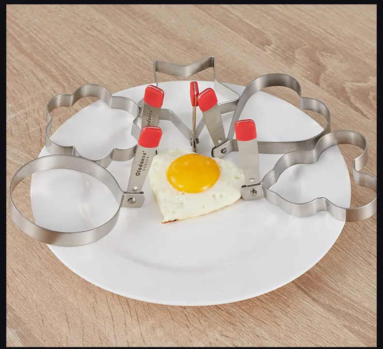 3/4/5Pcs/Set Egg Rings Fried Mold Non-stick Personality Creative SUS304Stainless Steel Large Art Cookie Accessorie Kitchen | Дом и сад