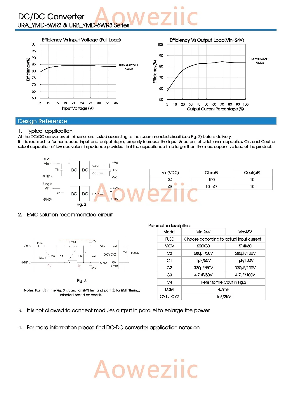 Aoweziic URB4812YMD-6WR3 URB4812YMD-6W URB4812 новый оригинальный DIP вход: 18-75 в Выход: 12 В 0.5A DC-DC 1.5кв