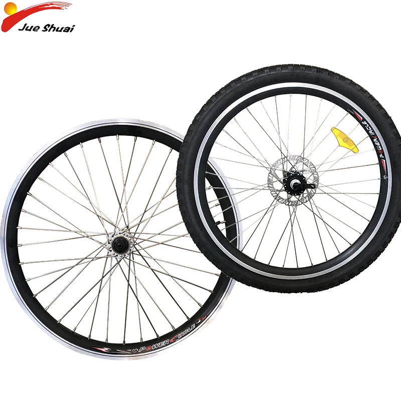 Bike Wheel with tire install Flywheel Disc Brake 36 Holes Wheelset 26 inch700c bicycle Hub Wheels MTB Ruedas Bicicleta Carretera 20 26 multi color mtb mountain bike folding bike bicycle wheel disc wheelset high quality 21 24 27 wheels rim rims