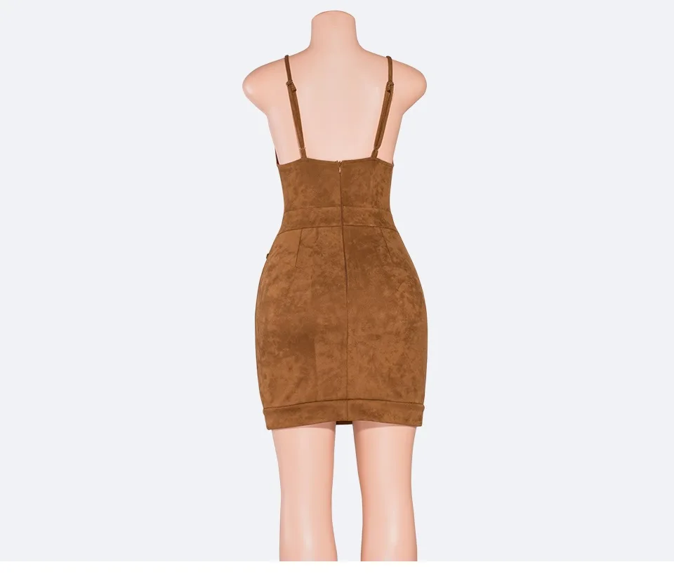 Женское облегающее платье на тонких бретельках мини шнурках 2017|suede dress|mini dressdesigner
