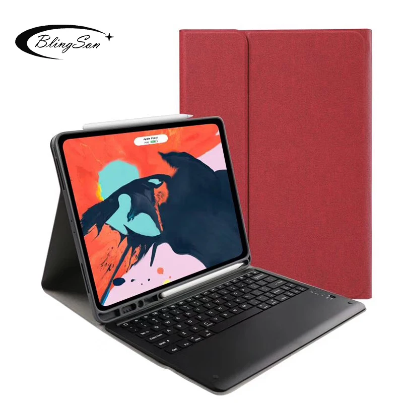 Тонкий беспроводной Чехол для клавиатуры Apple iPad Pro 12 9 2018 тканевый кожаный полный