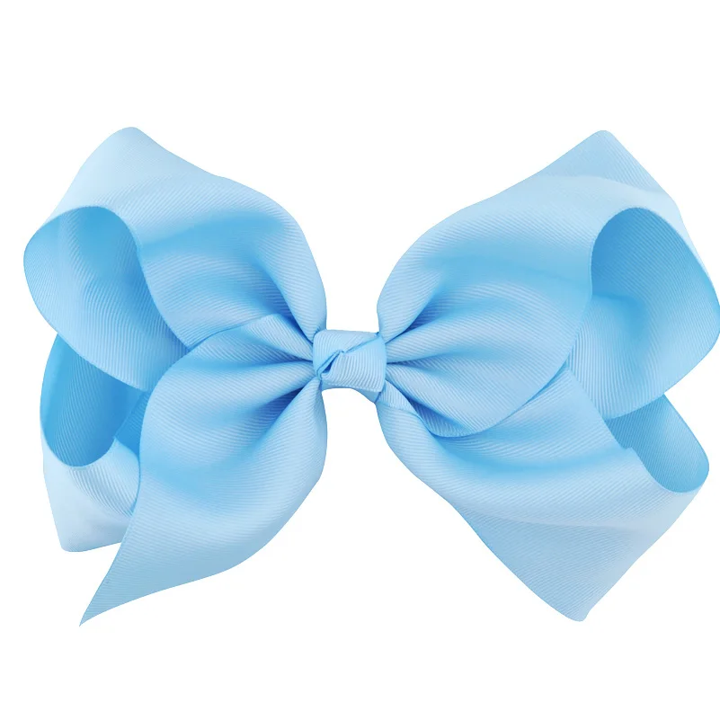23 Light Blue 8 дюймов большой Мульти Стиль волос Лук Девушки аксессуары для волос корсажная лента заколки для волос головной убор Заколка-бантик для волос детские заколки - Цвет: 23 Light Blue
