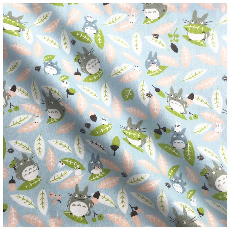 Новый Синий Тоторо 100% из хлопковой ткани в стиле пэчворк швейная ткань