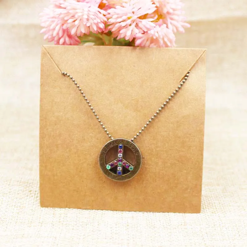 100 шт. крафт-пустая бумага модное ожерелье и подвеска амулет дисплей карта 8 5*8 5 см