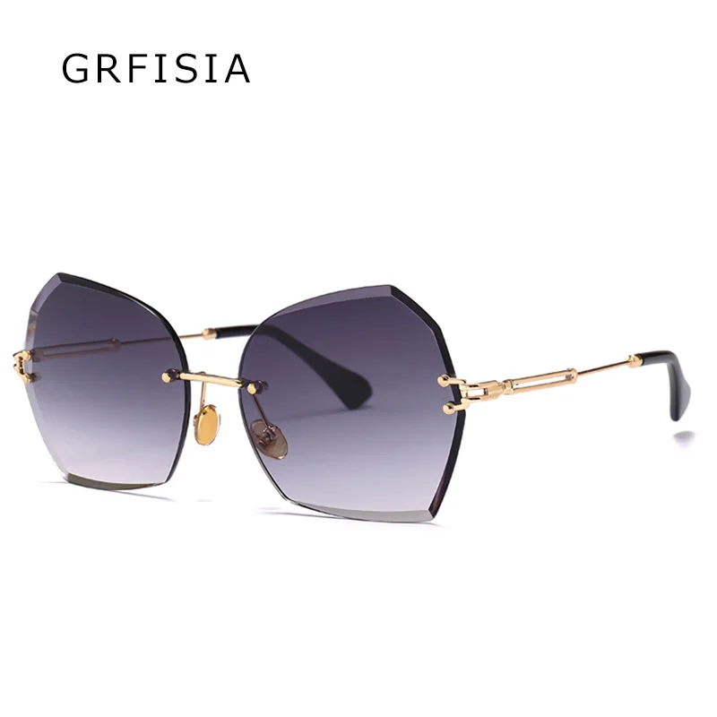 Женские солнцезащитные очки без оправы RFOLVE высококачественные с линзами