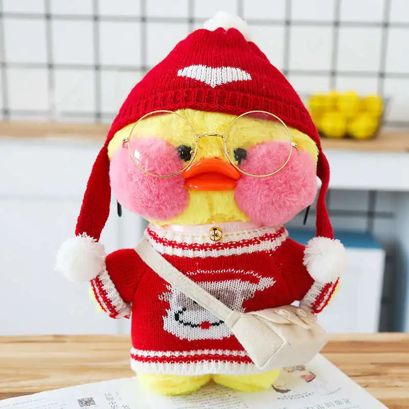 NO.12 28 см LaLafanfan Kawaii кафе Мими желтая утка плюшевая игрушка милая мягкая кукла мягкие животные куклы детские игрушки подарок на день рождения для девочек - Цвет: NO.12