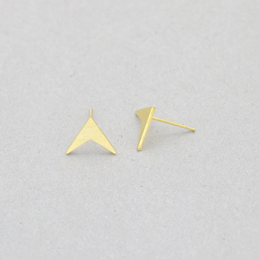 Нержавеющая Сталь Посеребренные геометрический push-обратно серьги для женщины