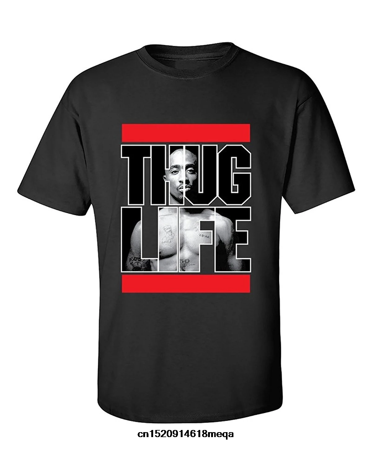 Возьмите Футболка Модные Для мужчин лето футболка Тупак 2pac Thug Life Rap хип хоп