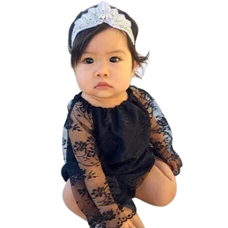 Summer Colthers Newborn Toddler Baby Girl Long Sleeve Cotton Lace Body Clothes One-Piece New Brand | Мать и ребенок