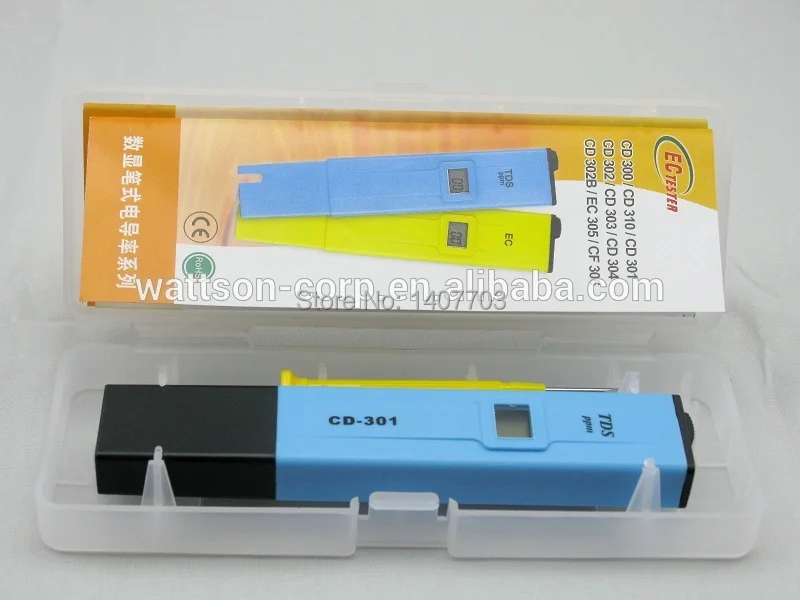 10-1990ppm цифровая ручка с TDS ppm метр в пластиковой коробке Карманный метр/tds тестер |