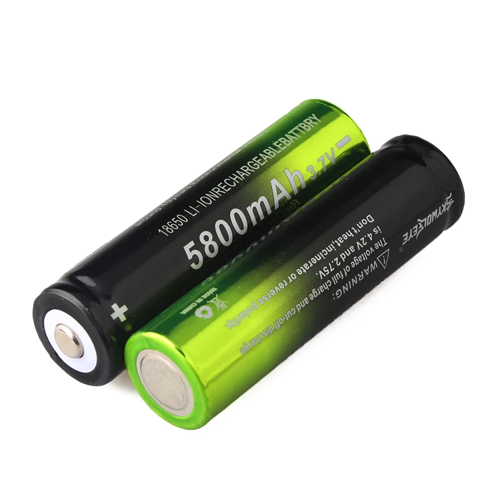 18650 перезаряжаемая батарея 3,7 V Li-Ion 5800mAh батарея для светодиодный фонарь