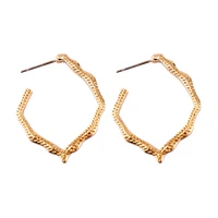 zwpon 2019 fashion gold classic miku statement hoop earrings for women new brand designer lightweight dress jewelry wholesale