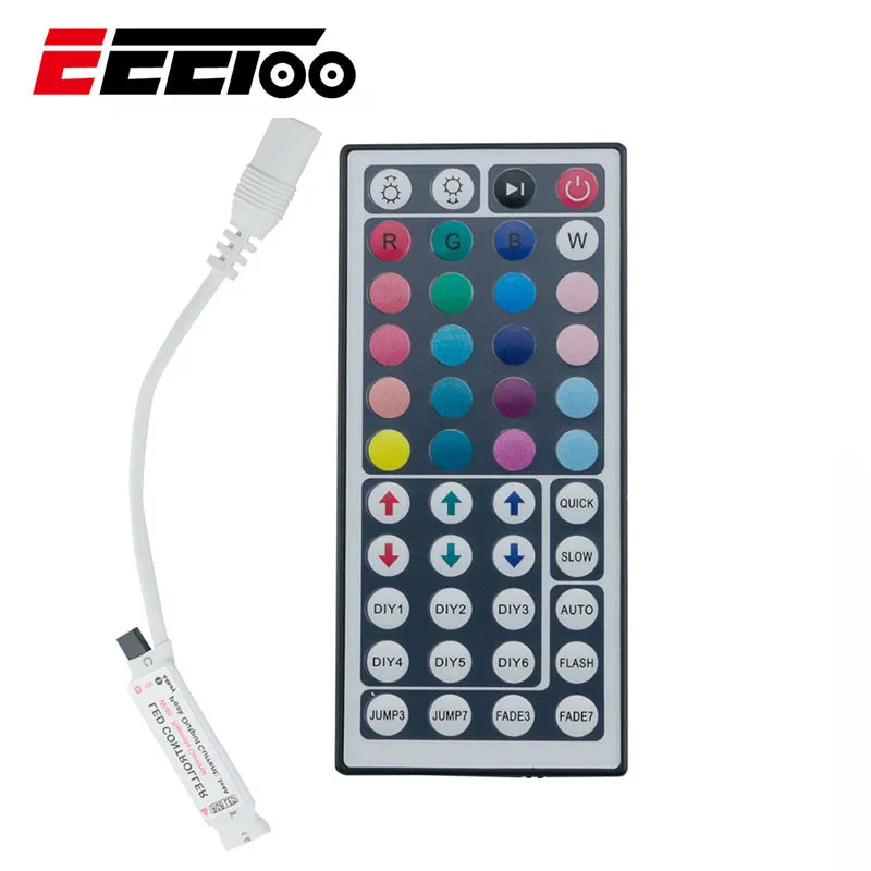 EeeToo 44 ключ RGB контроллер LED регулятор освещения Универсальный ИК приемник для 5 24 В