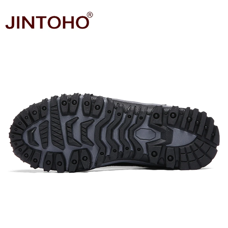 JINTOHO теплая зимняя обувь высокого качества модные зимние ботинки брендовые