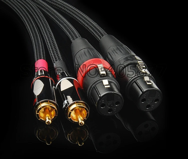 Hi End посеребренный аудиокабель 2 RCA папа к XLR HIFI Разъем 3 Pin аудиофильный кабель|2 rca