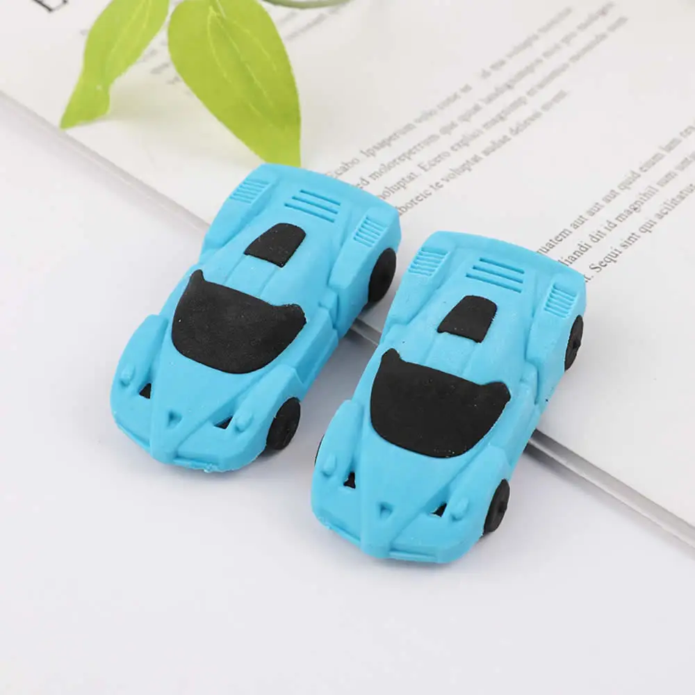 

Cute Mini Detachable Cartoon Car Eraser Auto Eraser Blue Red Yellow Green For Kids School Supplies