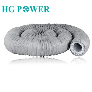 Гибкий шланг из Алюминиевого волокна, стекловолокно, изоляционный глушитель, труба для встроенных вентиляторов, глушитель, вытяжной Вентиляционный Выход