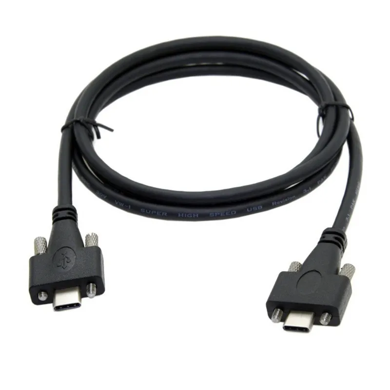 4 фута USB 3 1 Type c Type-c USB-c папа-папа двойной винт блокирующий Разъем 10 Гбит/с кабель