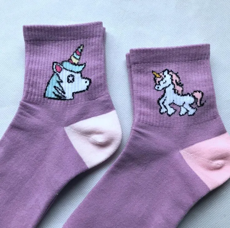 240 пара/лот Мода Harajuku Для женщин носки с мультяшным рисунком женские хлопковые