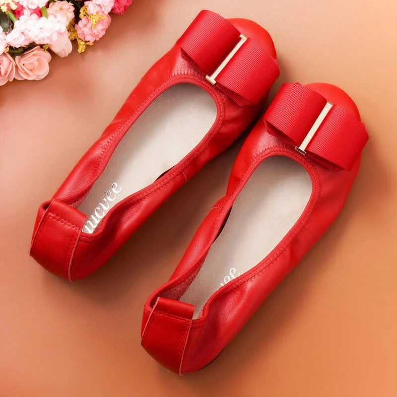 Балетки Обувь на плоской подошве Женская обувь из натуральной кожи балетки