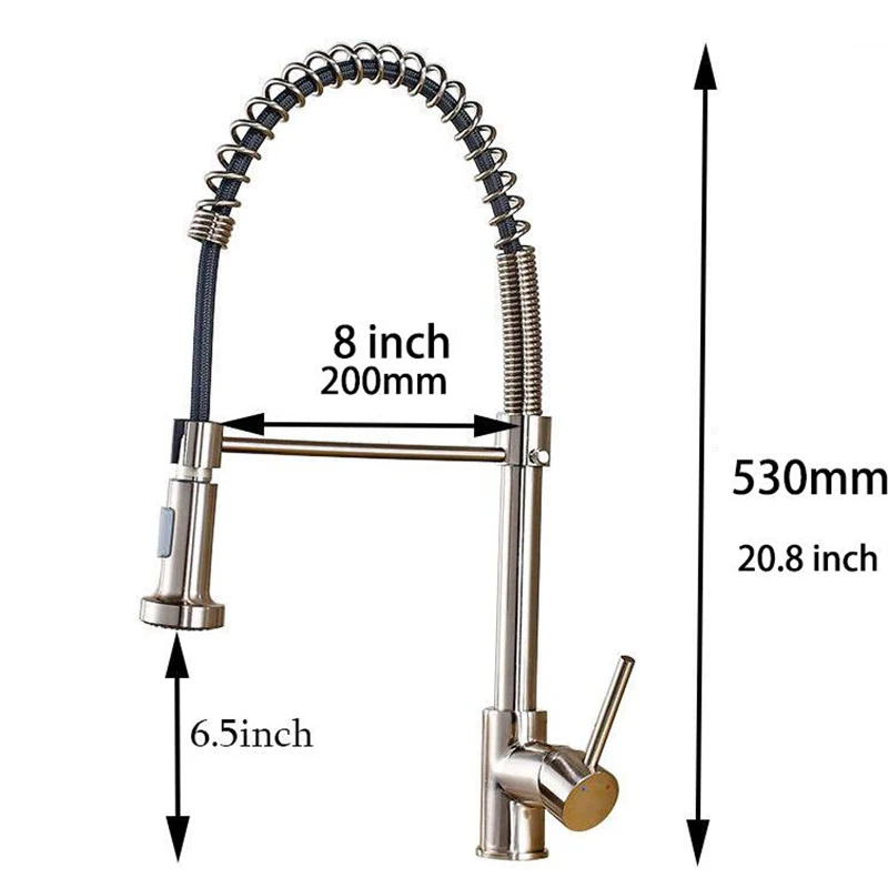Sugulove кухонный пружинный смеситель для раковины горячей и холодной воды установленный на палубе один