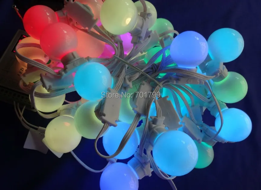 50 узлов DC12V WS2811 LED technicolor pixel с крышкой milky G40 водонепроницаемый RGB полный цвет в