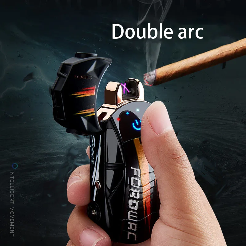 Двухдуговая умная сенсорная электронная usb зажигалка спортивный автомобиль со