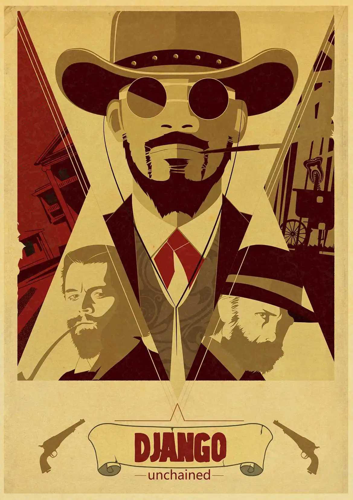 Inglourious Basterds/Django Unchained/резервуар собаки/Убить Билла Квентина Тарантино плакат видео - Цвет: W025