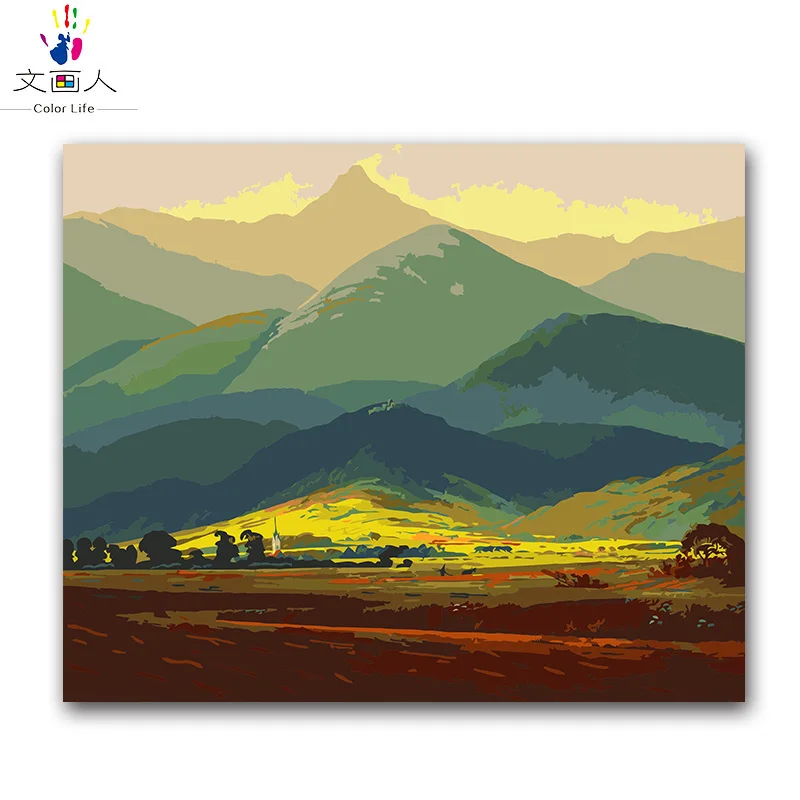 Набор для рисования по номерам на холсте пейзаж горная дорога | Дом и сад