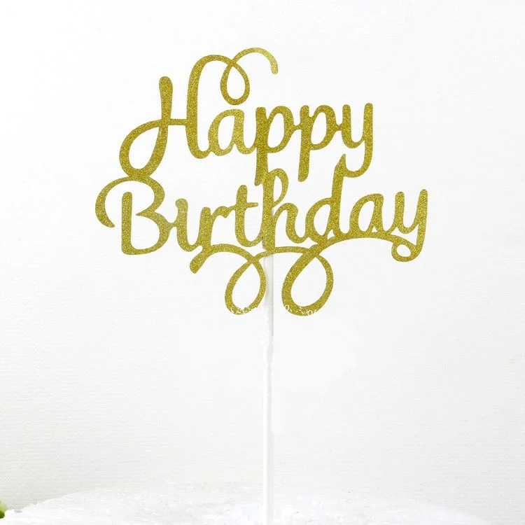 10pcs/lot HAPPY BIRTHDAY LOVE YOU Cake decorating plug-in Wedding Party Birthday Pastry Decorative Insert Props | Дом и сад