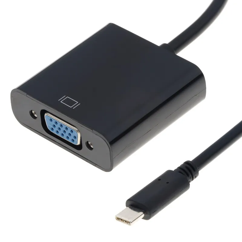 Кабель адаптер kebidu с USB Type C на VGA переходник 3 1 типа папа мама для Macbook Chromebook Pixel
