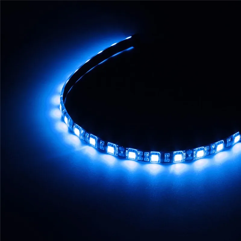 30 см 4 Pin 5050 SMD 18 светодиодный светильник Неон аденсивная полоса водонепроницаемый и пылезащитный чехол для компьютера Гибкая полосная лампа DC12V - Испускаемый цвет: Синий