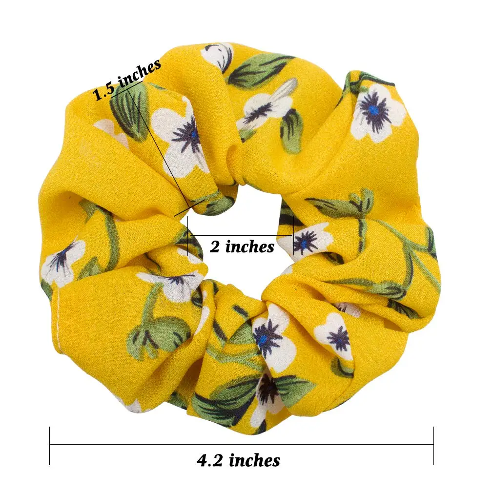 Cubaco 18 упаковка резинки для волос женская цветочная шифоновая резинка для волос кисточки для волос резинки для волос конский хвост держатель для женщин, 18