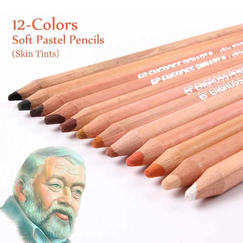 S Wood Skin Tints Pastel Colored Pencils For Drawing School Lapices De Colores Stationery