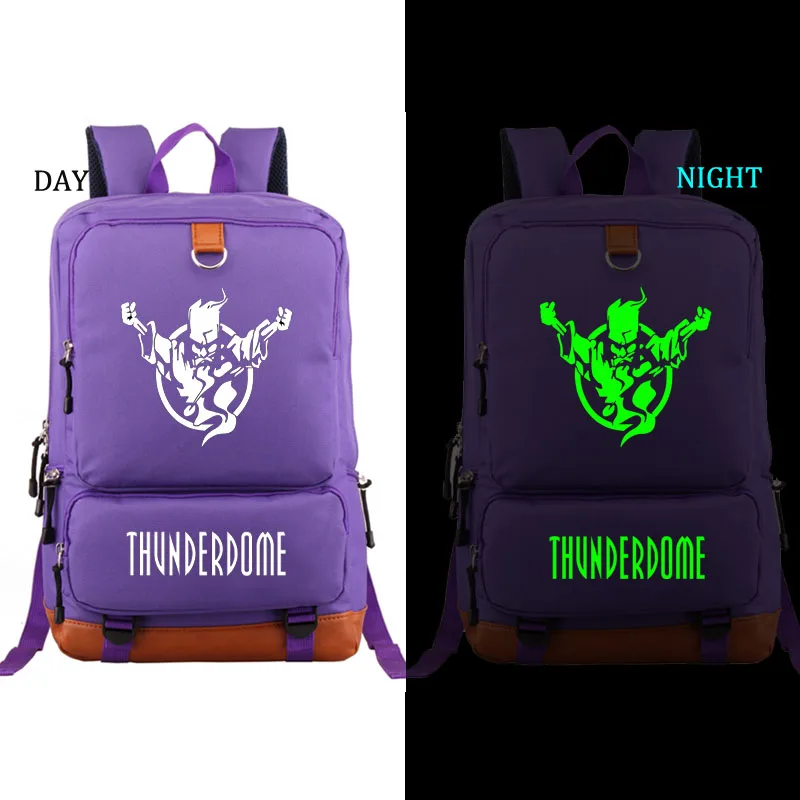 Thunderdome, светящаяся школьная сумка, игровой рюкзак, Студенческая школьная сумка, повседневный рюкзак для мужчин и женщин, рюкзак для ноутбука - Цвет: style1 PURPLE