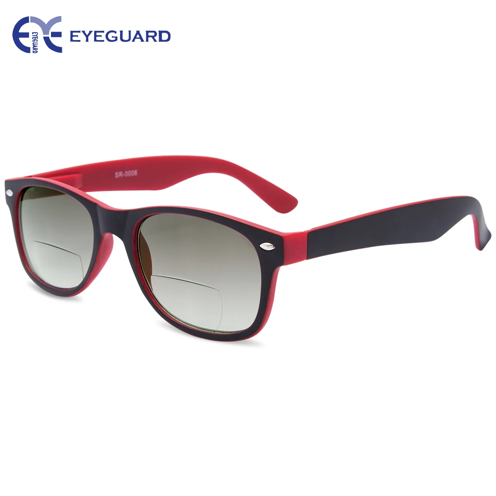 Red EYEGUARD унисекс бифокальные солнечные считыватели весенние храмы солнечные считыватели УФ-защита 400 наружное чтение и просмотр расстояния - Цвет оправы: Red