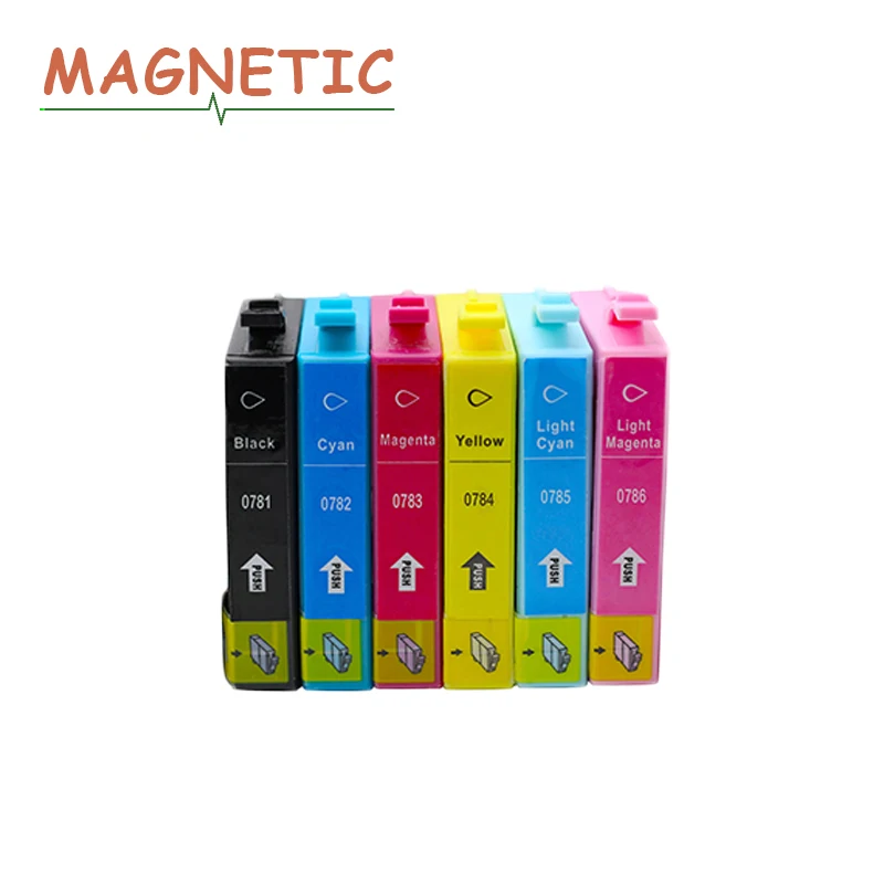 6X совместимый картридж с чернилами T0781 T0782 T0783 T0784 T0785 T0786 для Epson Stylus Photo