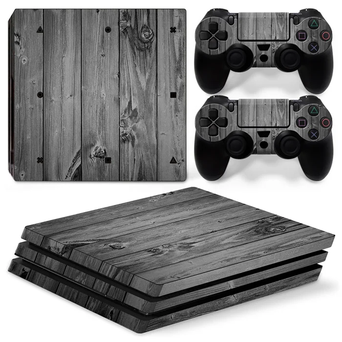Серебряный деревянный пазл игрушка головоломка для PS4 Pro кожи Стикеры для sony Playstation 4 Pro консоли и 2 шт. контроллера