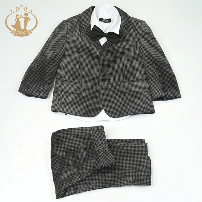 Nimble/костюм для мальчиков; roupas infantis menino; костюм; Enfant Garcon; свадебные костюмы для мальчиков; блейзер для мальчиков; Casamento - Цвет: Черный