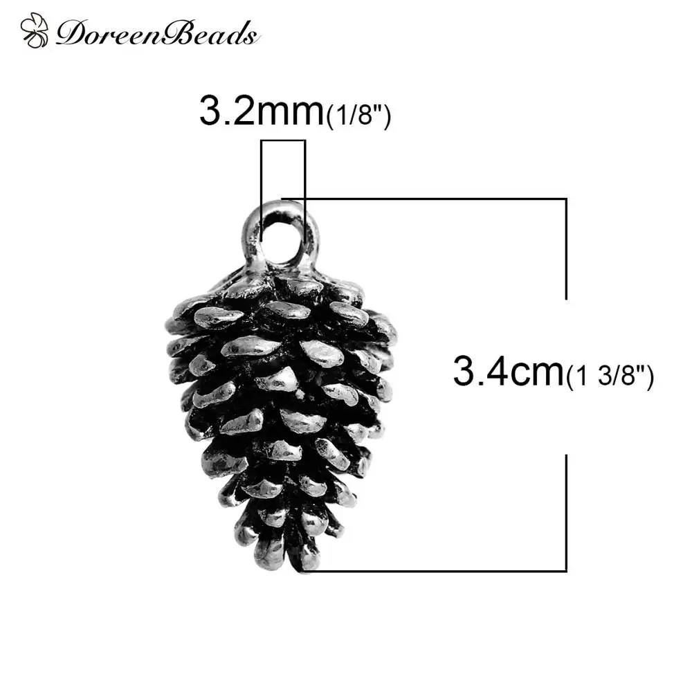 7 DoreenBeads цинковый сплав 3D амулеты желудь античная серебряная медь золото 10 шт - Окраска металла: 7
