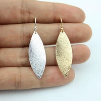 zwpon boho gold vintage leaves zinc alloy dangle drop earrings for fashion women jewelry wholesale