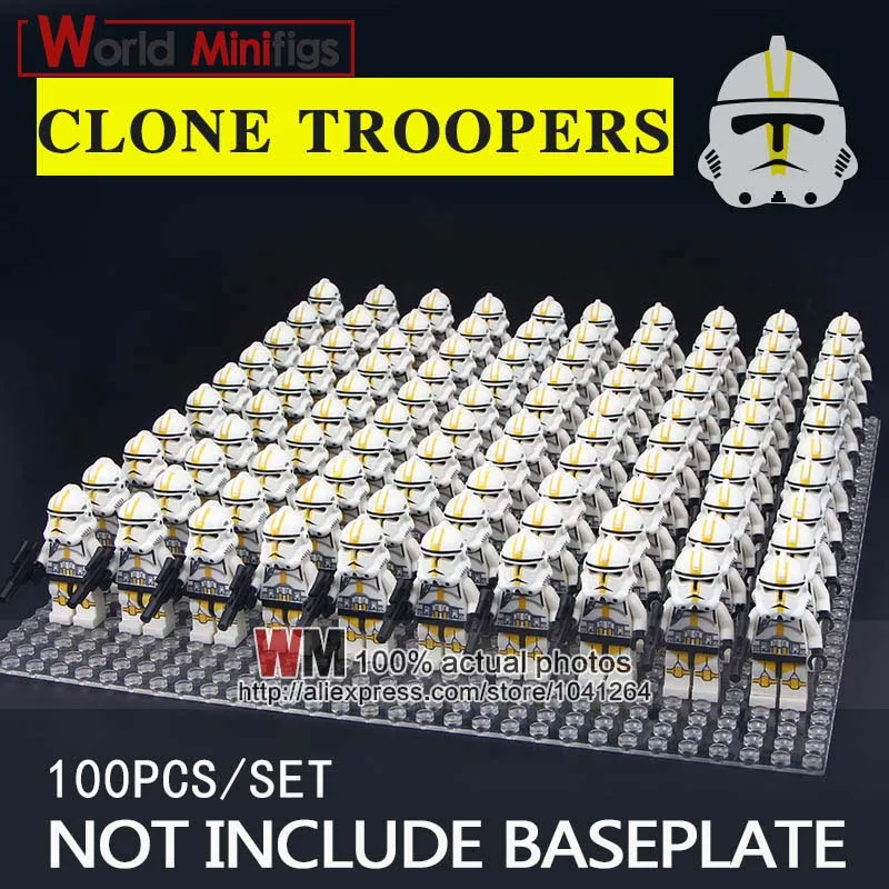 100 шт./лот, строительные блоки, клон, Trooper Swamp Trooper Corps Trooper, развивающие подарки, игрушки для детей