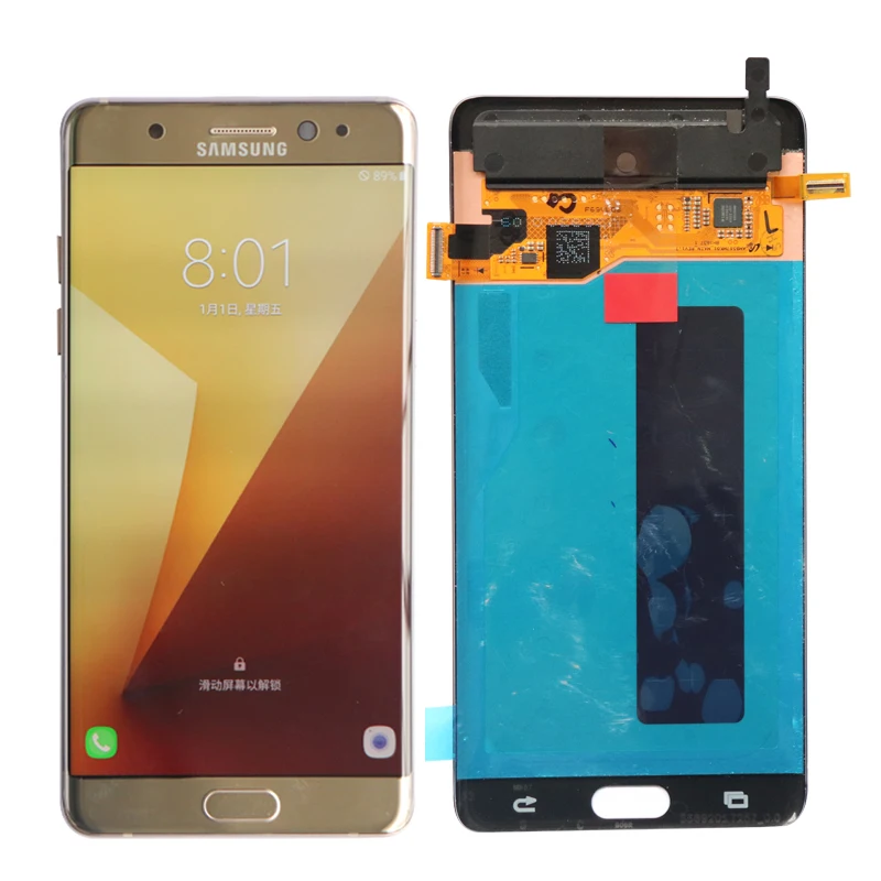 Оригинальный ЖК дисплей 5 7 дюйма с рамкой для SAMSUNG GALAXY Note FE N930 N930F сменный